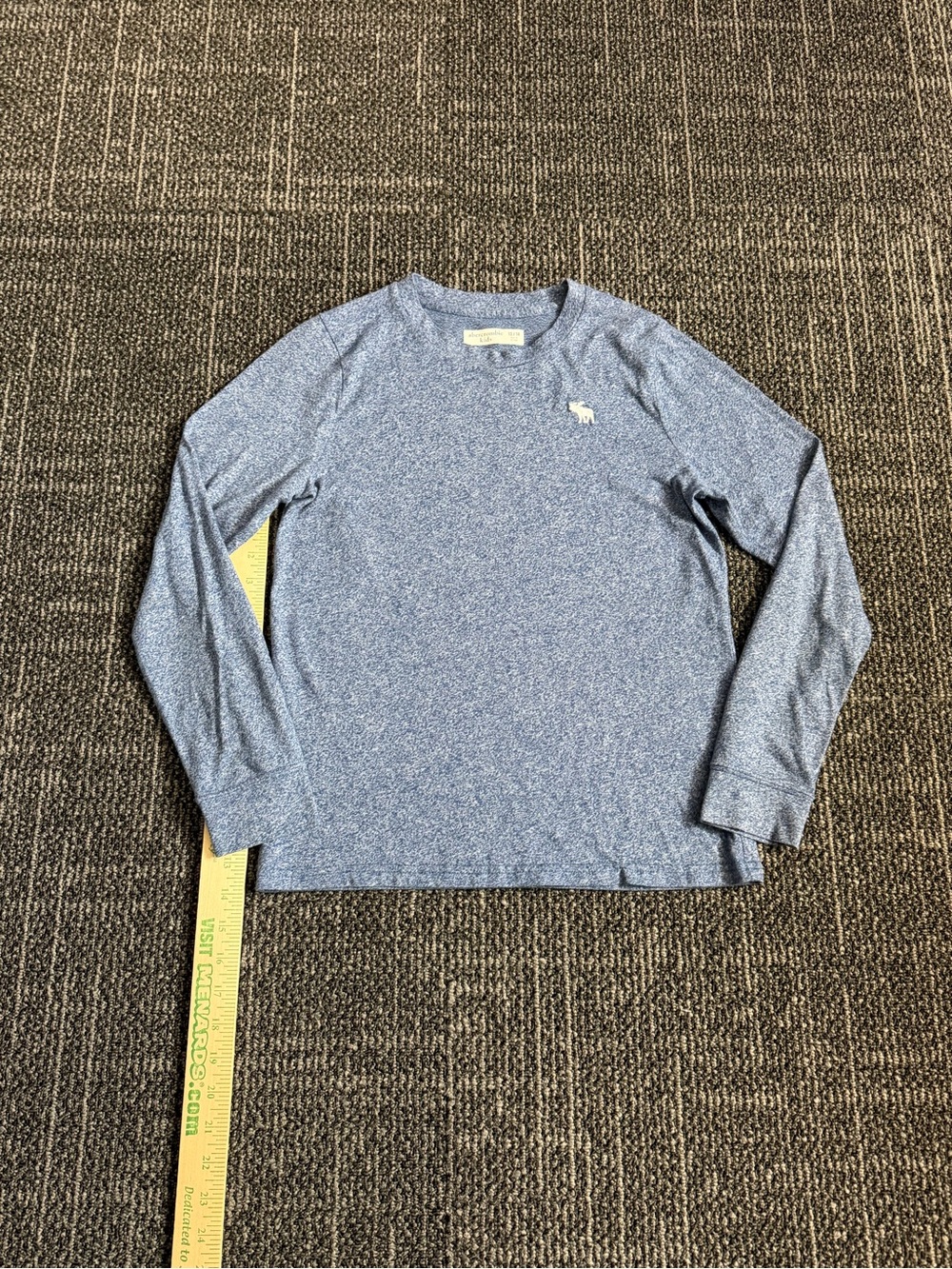 Abercrombie Kids Size 13/14 Teal Long Sleeve T Shirt Crewneck Boys Moose Logo